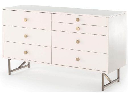 Van 7 Drawer Dresser, Matte Alabaster For Cheap