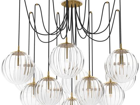 Spider Chandelier, Burnished Brass Sale