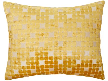 Yellow Checkered Lumbar Pillow Fashion