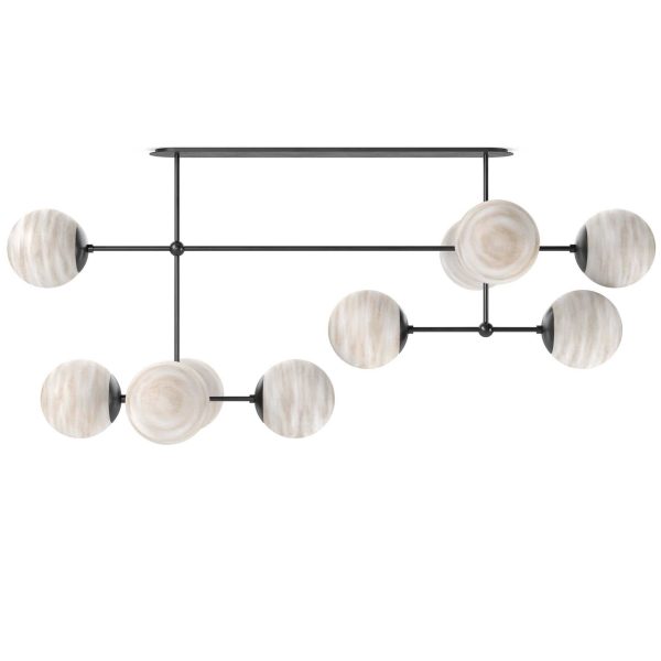 Armstrong Linear Chandelier, Black Gunmetal For Sale