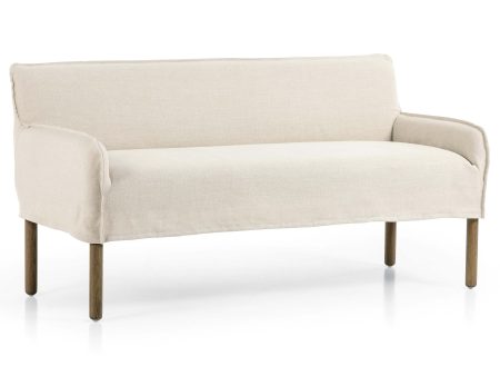 Addington Slipcover Bench, Brussels Natural Hot on Sale