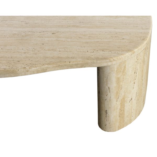 Abina Coffee Table, Travertine For Discount