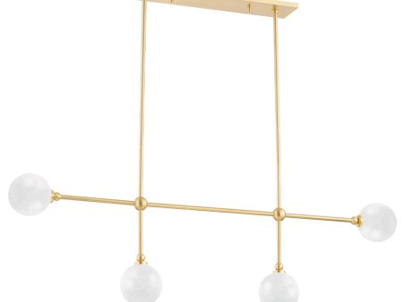 Andrews Linear Chandelier, Aged Brass Sale