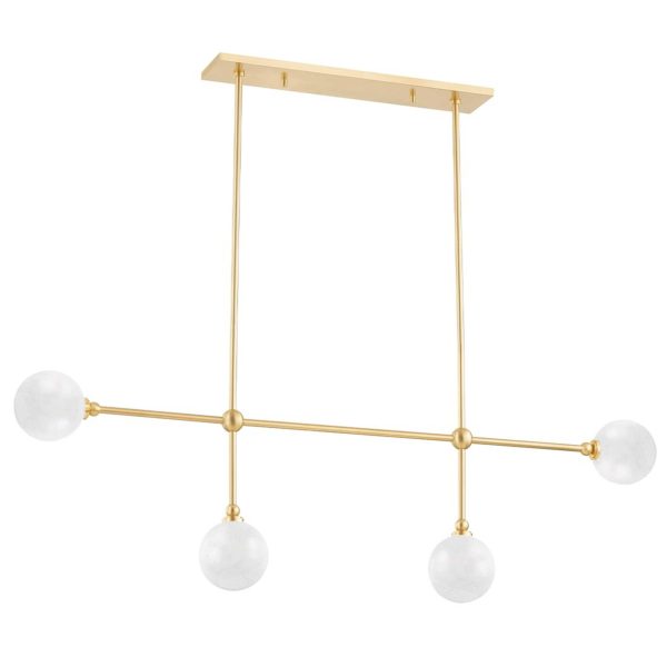 Andrews Linear Chandelier, Aged Brass Sale