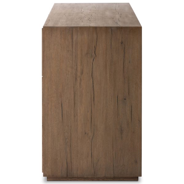 Leo 6 Drawer Dresser, Rustic Grey Online now