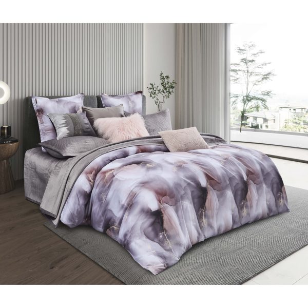 Amber Duvet Set, Grey Abstract Cheap