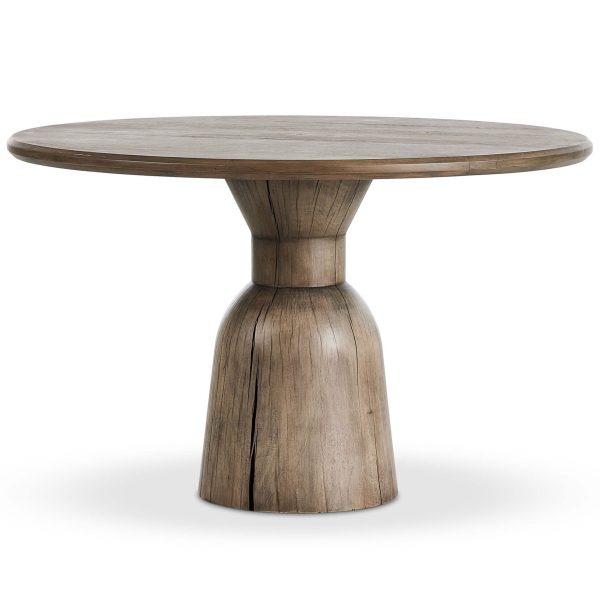 Xiomara Round Dining Table, Aged Drifted Oak Sale