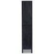 Caprice Tall Cabinet, Black Wash w Black Cane For Cheap