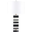 Aadrik Marble Table Lamp, Black White Hot on Sale