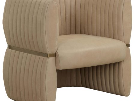 Tryor Leather Chair, Sahara Sand Online Hot Sale