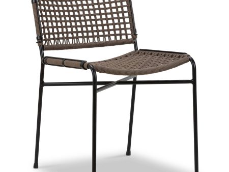 Wharton Outdoor Dining Chair, Earth Rope Satin Black, Set of 2 on Sale