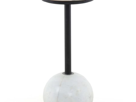 Viola Accent Table, Polished White Marble Online