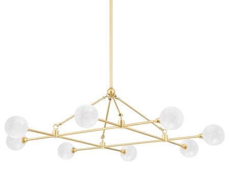 Andrews Chandelier, Aged Brass Online Sale