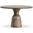 Xiomara Round Dining Table, Aged Drifted Oak Sale