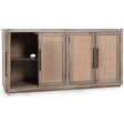 Jensen 4 Door Cabinet, Taupe Discount