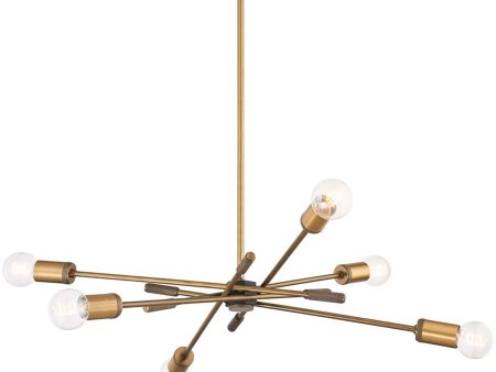 Chino Chandelier, Patina Brass Online Sale