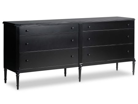 Lendon 6 Drawer Dresser, Black For Cheap