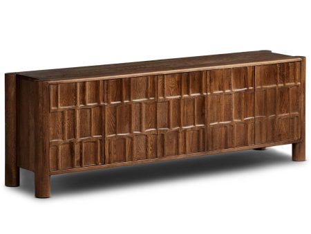 Ezri Media Console, Cocoa Hot on Sale