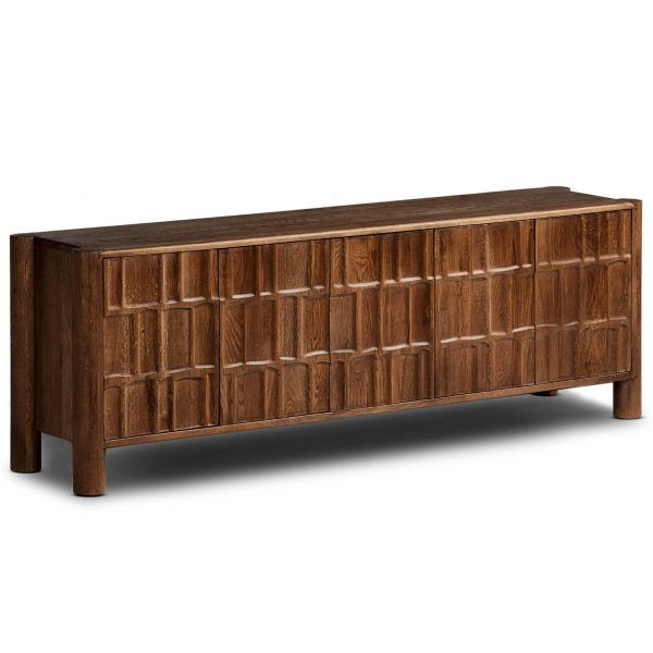 Ezri Media Console, Cocoa Hot on Sale