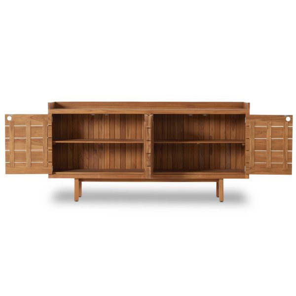 Lula Outdoor Sideboard, Natural Teak Cheap