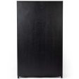 Millie Panel and Glass Door Cabinet, Drifted Matte Black For Discount