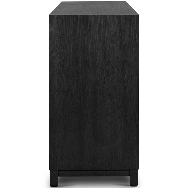 Millie 6 Drawer Dresser, Drifted Matte Black Hot on Sale