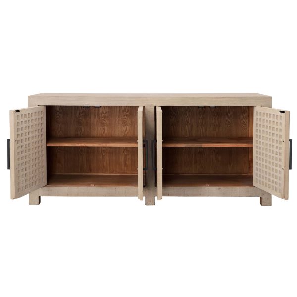 Devina 4 Door Sideboard, Light Warm Wash Online