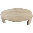 Abina Coffee Table, Travertine For Discount