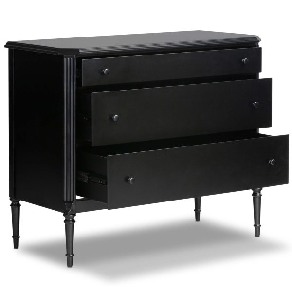 Lendon 3 Drawer Dresser, Black Discount