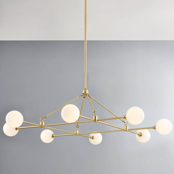 Andrews Chandelier, Aged Brass Online Sale