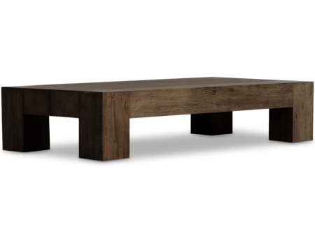 Abaso Rectangular Coffee Table, Rustic Ebony Fashion