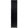 Millie Panel and Glass Door Cabinet, Drifted Matte Black For Discount