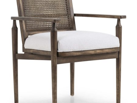 Xavier Dining Arm Chair, Antwerp Bone on Sale