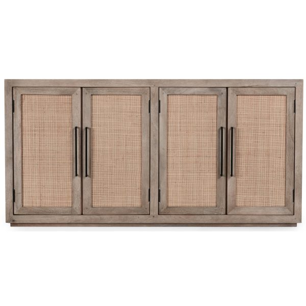 Jensen 4 Door Cabinet, Taupe Discount