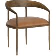 Zanatta Leather Dining Chair, Tan, Set of 2 Supply