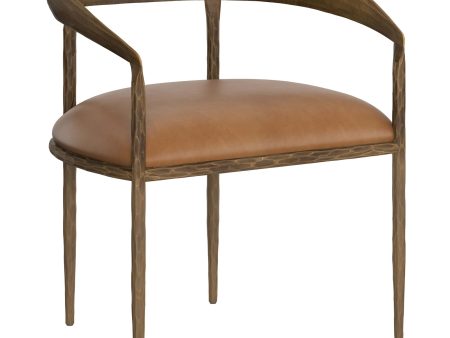 Zanatta Leather Dining Chair, Tan, Set of 2 Supply