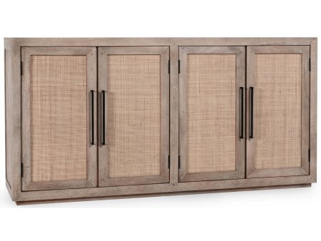 Jensen 4 Door Cabinet, Taupe Discount