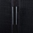 Caprice Tall Cabinet, Black Wash w Black Cane For Cheap