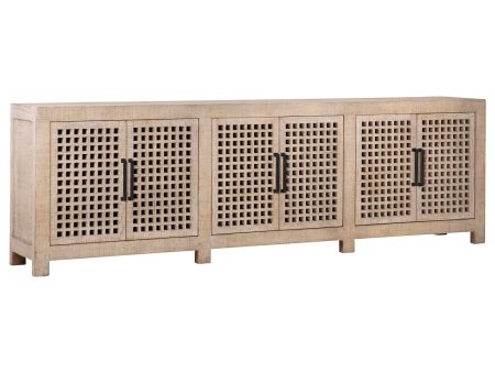 Devina 6 Door Sideboard, Light Warm Wash Cheap