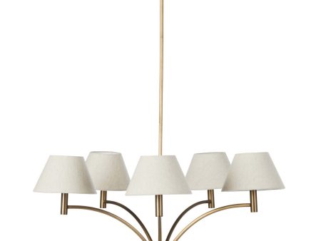 Linus Chandelier, Aged Brass Online Sale