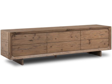 Henry Media Console, Rustic Grey Hot on Sale