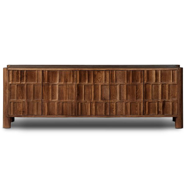 Ezri Media Console, Cocoa Hot on Sale