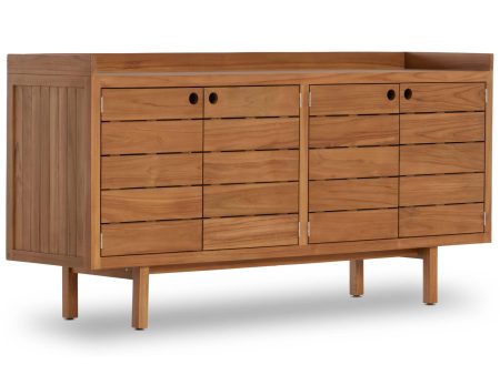 Lula Outdoor Sideboard, Natural Teak Cheap