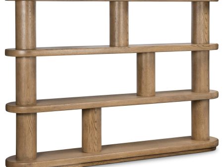 Luciana Bookcase, Smoked Oak For Cheap