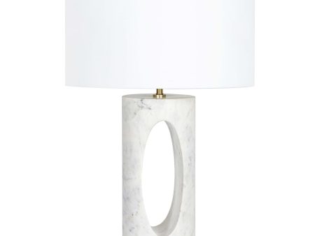 Portia Marble Table Lamp, White For Discount