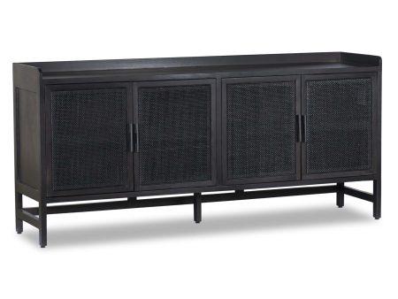 Caprice 72  Sideboard, Black Wash w Black Cane Sale