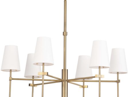 Toni Large Chandelier, Natural Brass Cheap