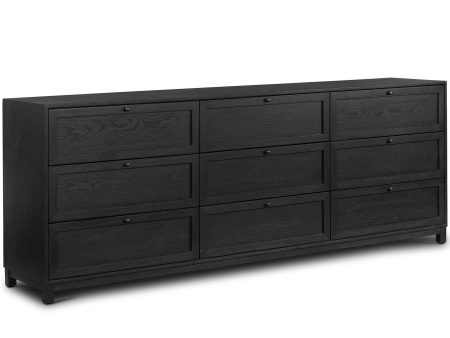 Millie 9 Drawer Dresser, Matte Black Online Hot Sale