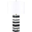 Aadrik Marble Table Lamp, Black White Hot on Sale