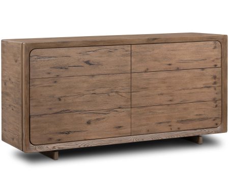 Henry 6 Drawer Dresser, Rustic Grey Online